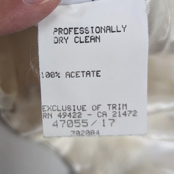 Vtg Gunne Sax Cream Shimmery Dress 90s Sz 5 Party Fancy Wedding - Picture 6 of 6